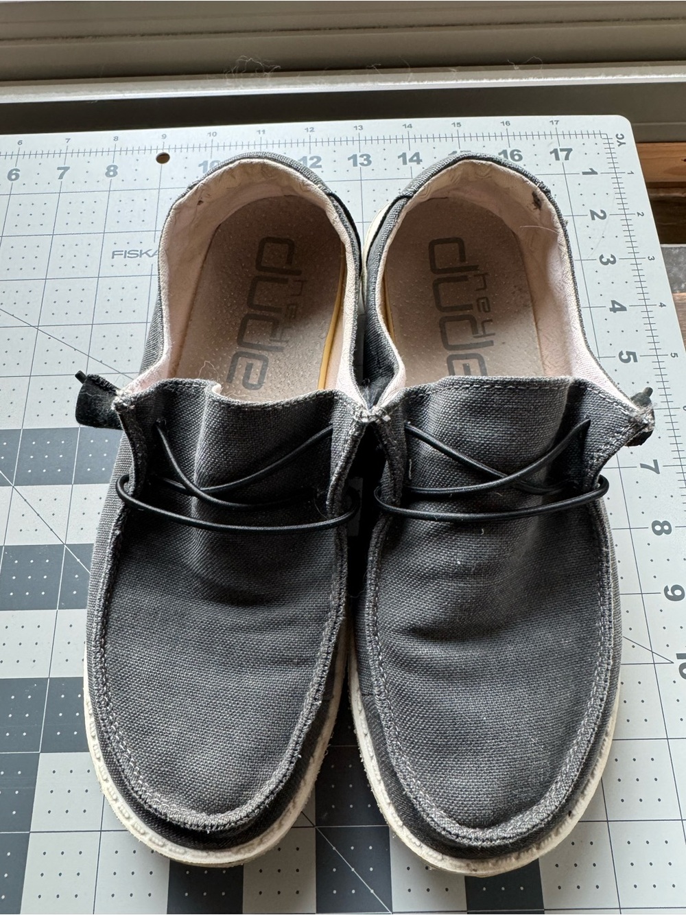 Women’s Hey Dude Wally Canvas Slip-On Shoes - charcoal gray